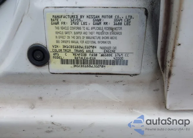 3N1CB51D26L510984: 42394851