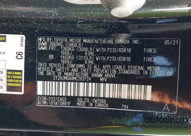 2T2HZMDAXMC293724: 42395876