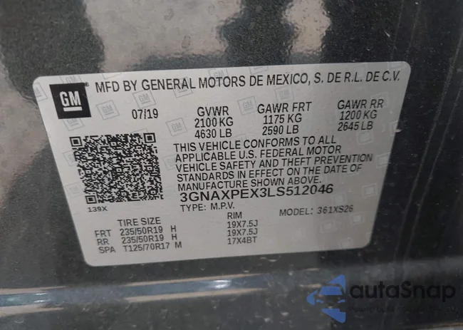 3GNAXPEX3LS512046: 42395932