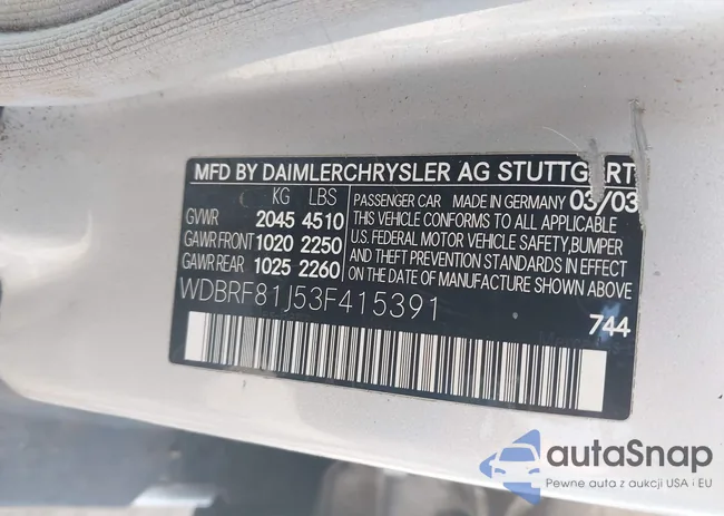 WDBRF81J53F415391: 42395978