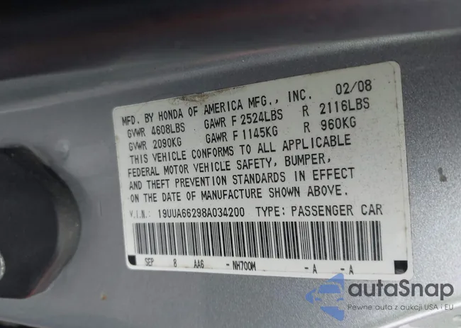 19UUA66298A034200: 42396172