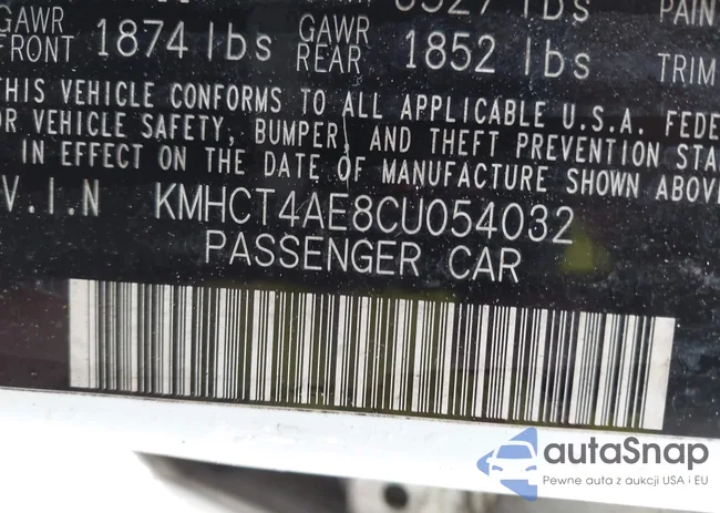 KMHCT4AE8CU054032: 42396394