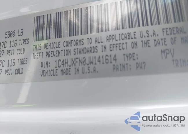 1C4HJXFN0JW141614: 42395543