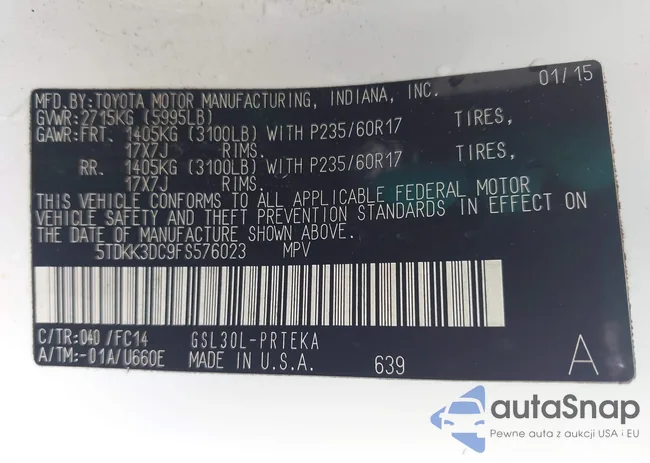 5TDKK3DC9FS576023: 42395573