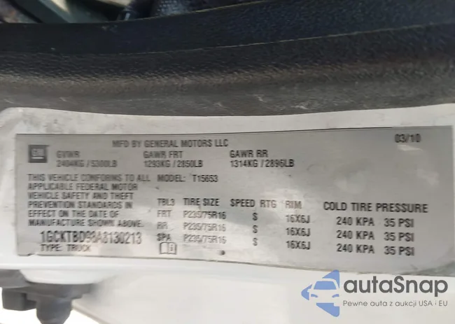 1GCKTBD98A8130213: 42395815