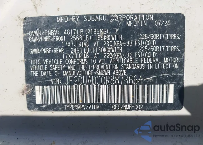 JF2GUADC0R8873664: 42395857