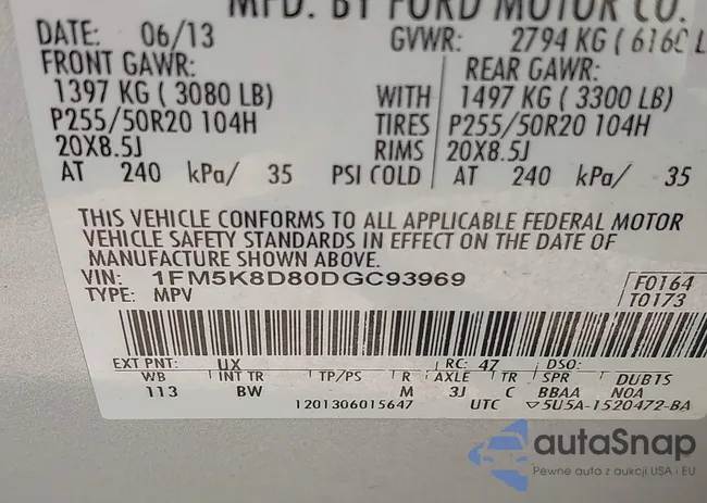 1FM5K8D80DGC93969: 42396974