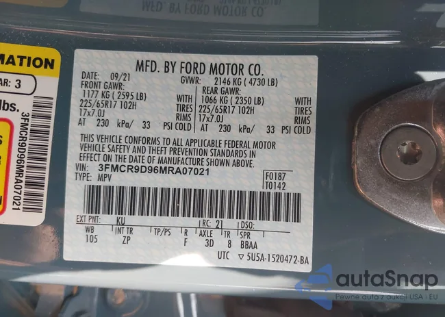 3FMCR9D96MRA07021: 42397080