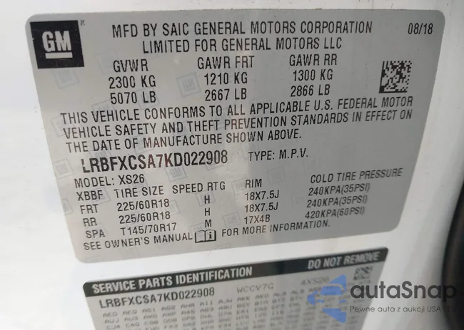 LRBFXCSA7KD022908: 42396519