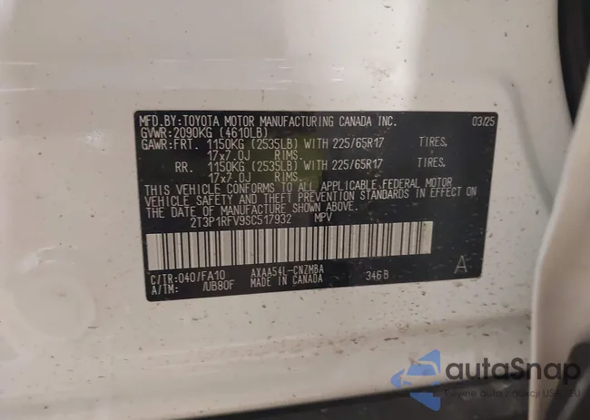 2T3P1RFV9SC517932: 42396524