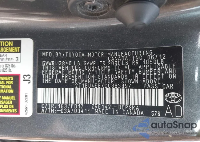 2T1BU4EEXCC883897: 42396699