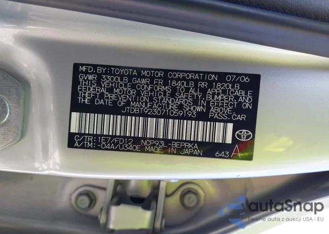 JTDBT923071059193: 42397891