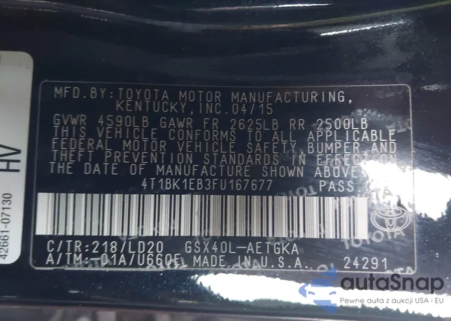 4T1BK1EB3FU167677: 42398092