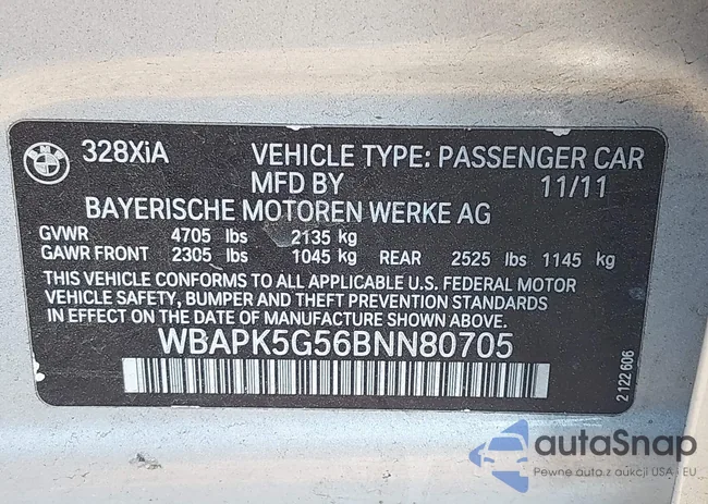 WBAPK5G56BNN80705: 42398096