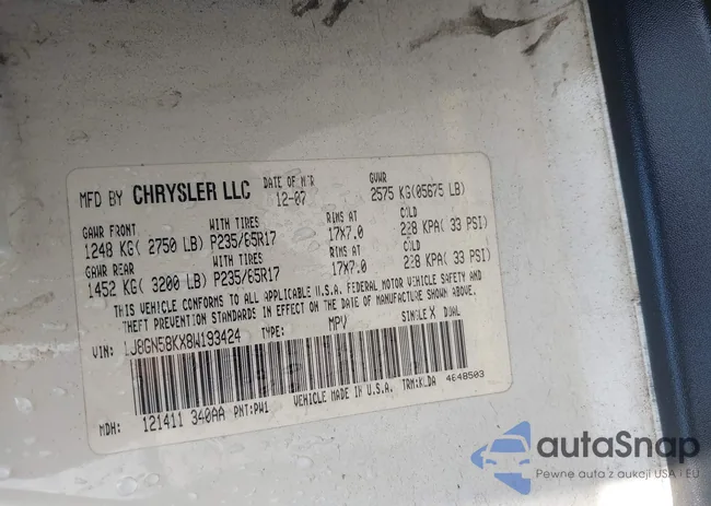 1J8GN58KX8W193424: 42398191