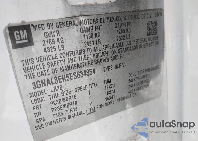 3GNAL3EK5ES634354: 42398224