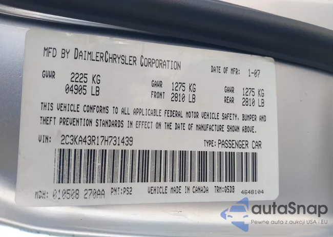 2C3KA43R17H731439: 42398313