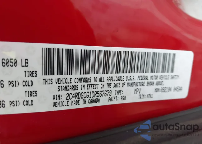 2C4RDGCG1DR567679: 42397476