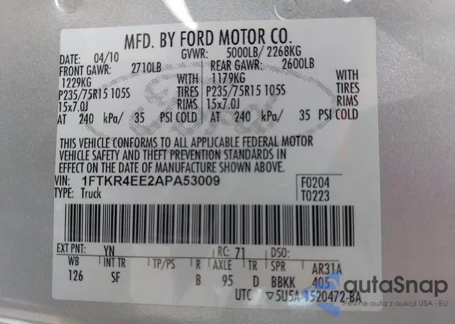 1FTKR4EE2APA53009: 42397494