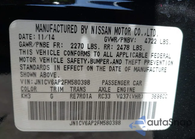 JN1CV6AP2FM580398: 42397557