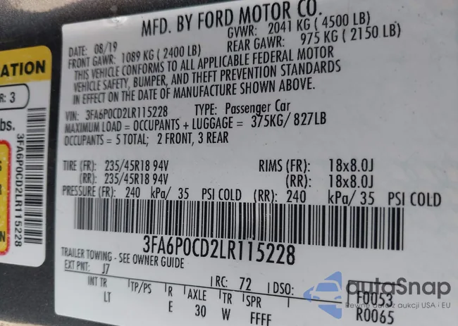 3FA6P0CD2LR115228: 42397575