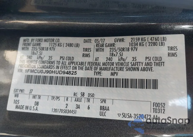 1FMCU0J90HUD94825: 42397650