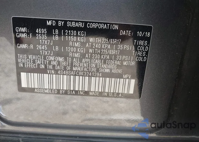 4S4BSAFC8K3241294: 42398902