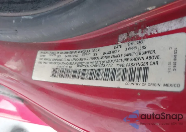 3VWRG31C76M423772: 42398935