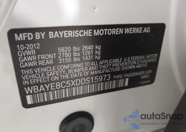 WBAYE8C5XDDS15973: 42398942