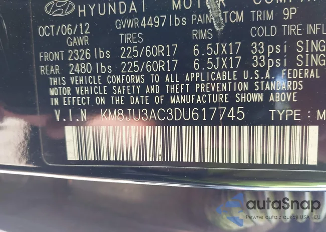 KM8JU3AC3DU617745: 42398982