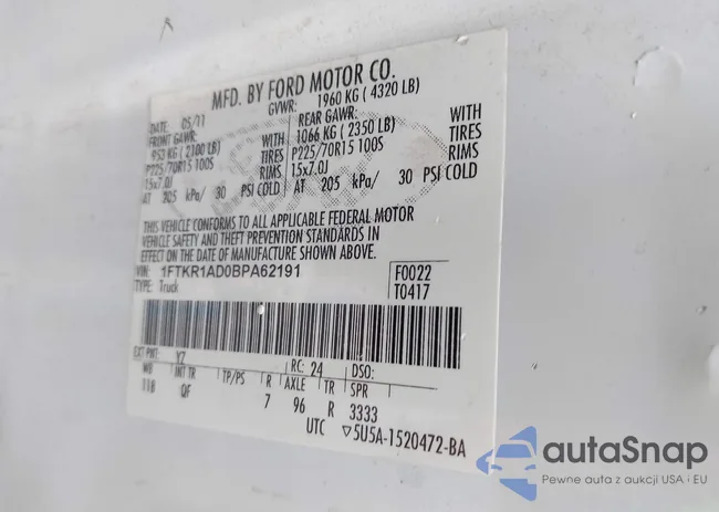 1FTKR1AD0BPA62191: 42399054