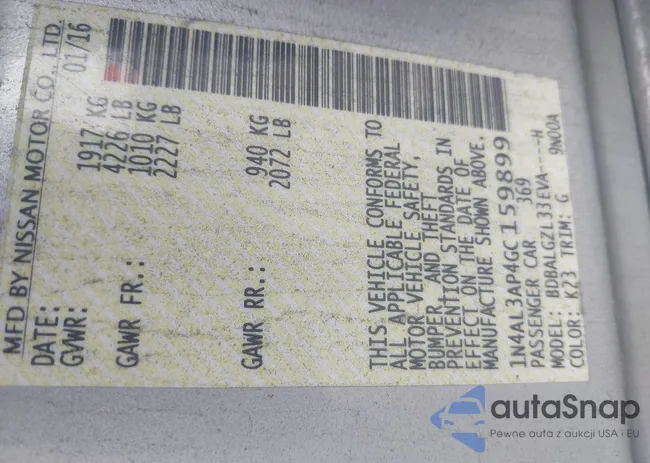 1N4AL3AP4GC159899: 42399247