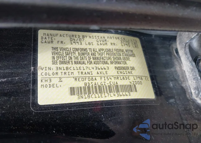 3N1BC11E17L436663: 42399319