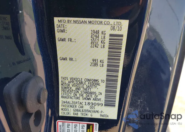 1N4AL2EP7AC189099: 42399335