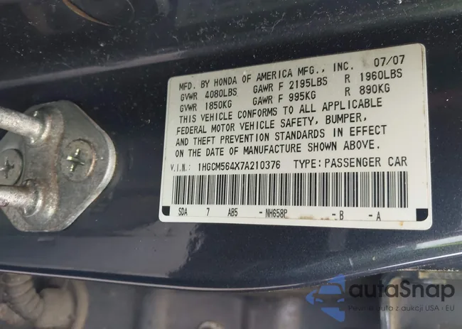 1HGCM564X7A210376: 42398808