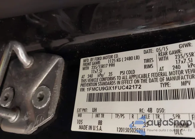 1FMCU9GX1FUC42172: 42399934