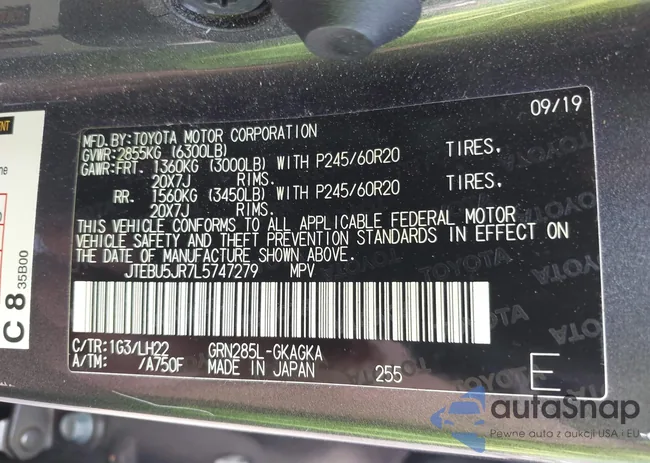 JTEBU5JR7L5747279: 42400090