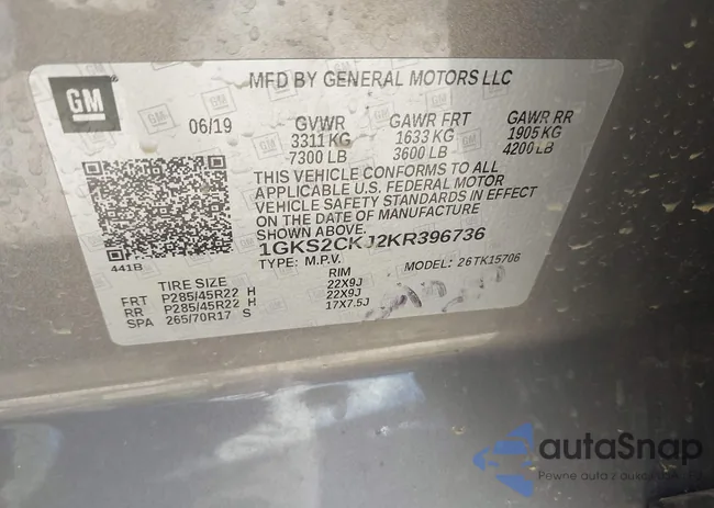 1GKS2CKJ2KR396736: 42400374