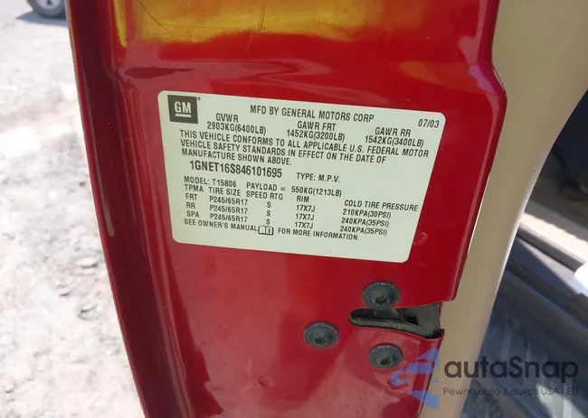 1GNET16S846101695: 42400407