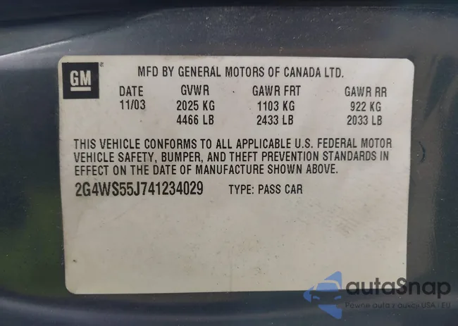 2G4WS55J741234029: 42400437