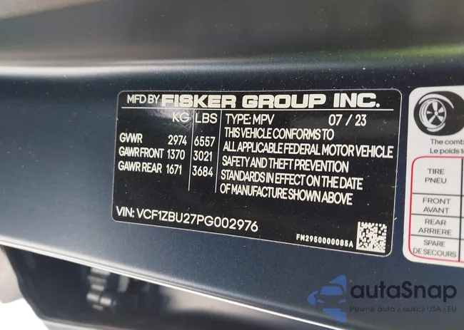 VCF1ZBU27PG002976: 42400445