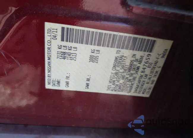 1N4AA5AP3BC847659: 42399533