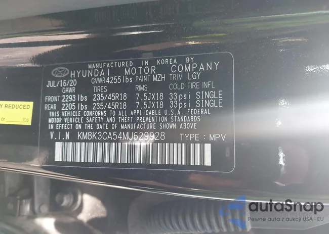 KM8K3CA54MU629928: 42399656