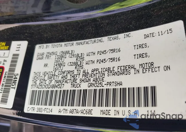 5TFAZ5CN3GX004527: 42399789