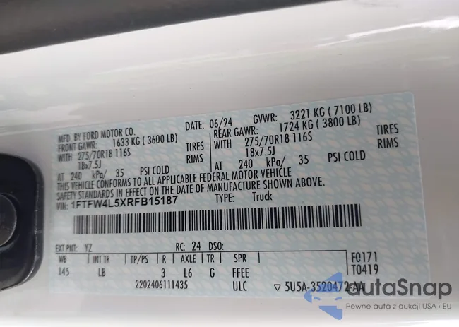 1FTFW4L5XRFB15187: 42399845