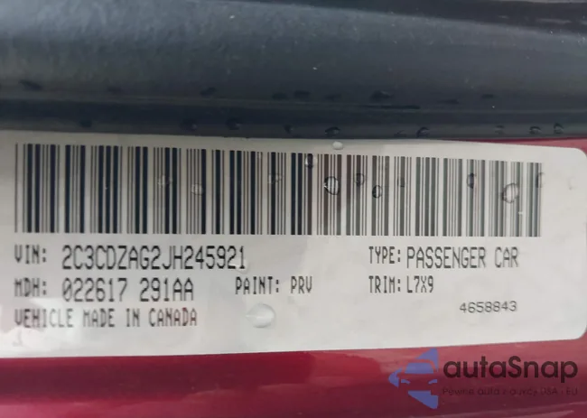 2C3CDZAG2JH245921: 42399850