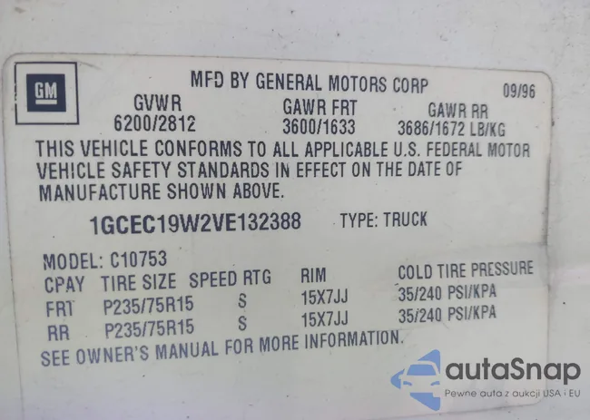 1GCEC19W2VE132388: 42400945