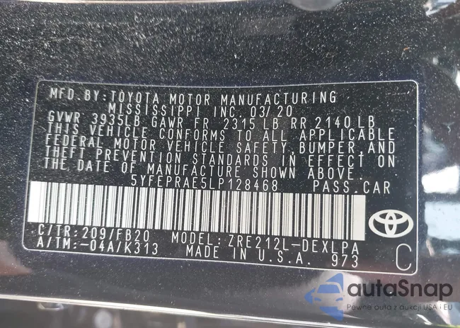 5YFEPRAE5LP128468: 42401250