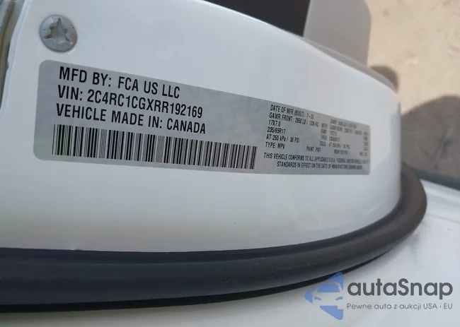 2C4RC1CGXRR192169: 42400633