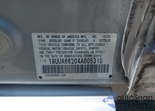 19UUA66204A005310: 42400697